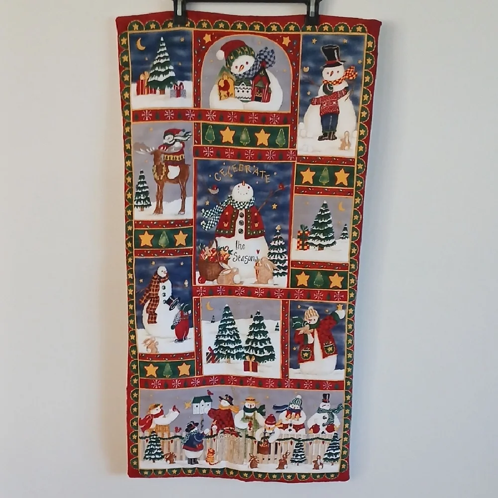 Handmade Snowman Christmas Wall Hanging 
